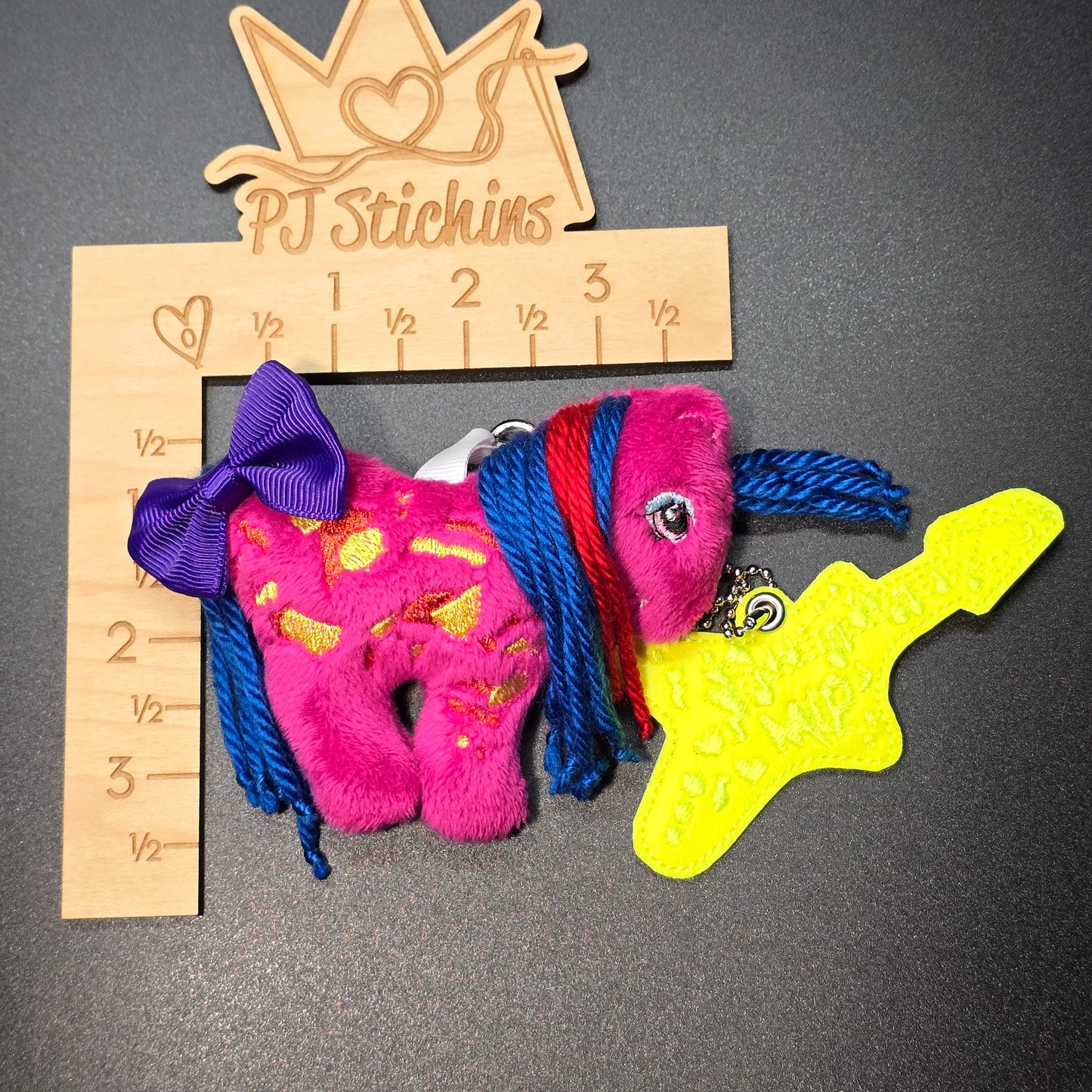 Made to Order - Plush Pony Keychain - Pretty Beat w/Guitar