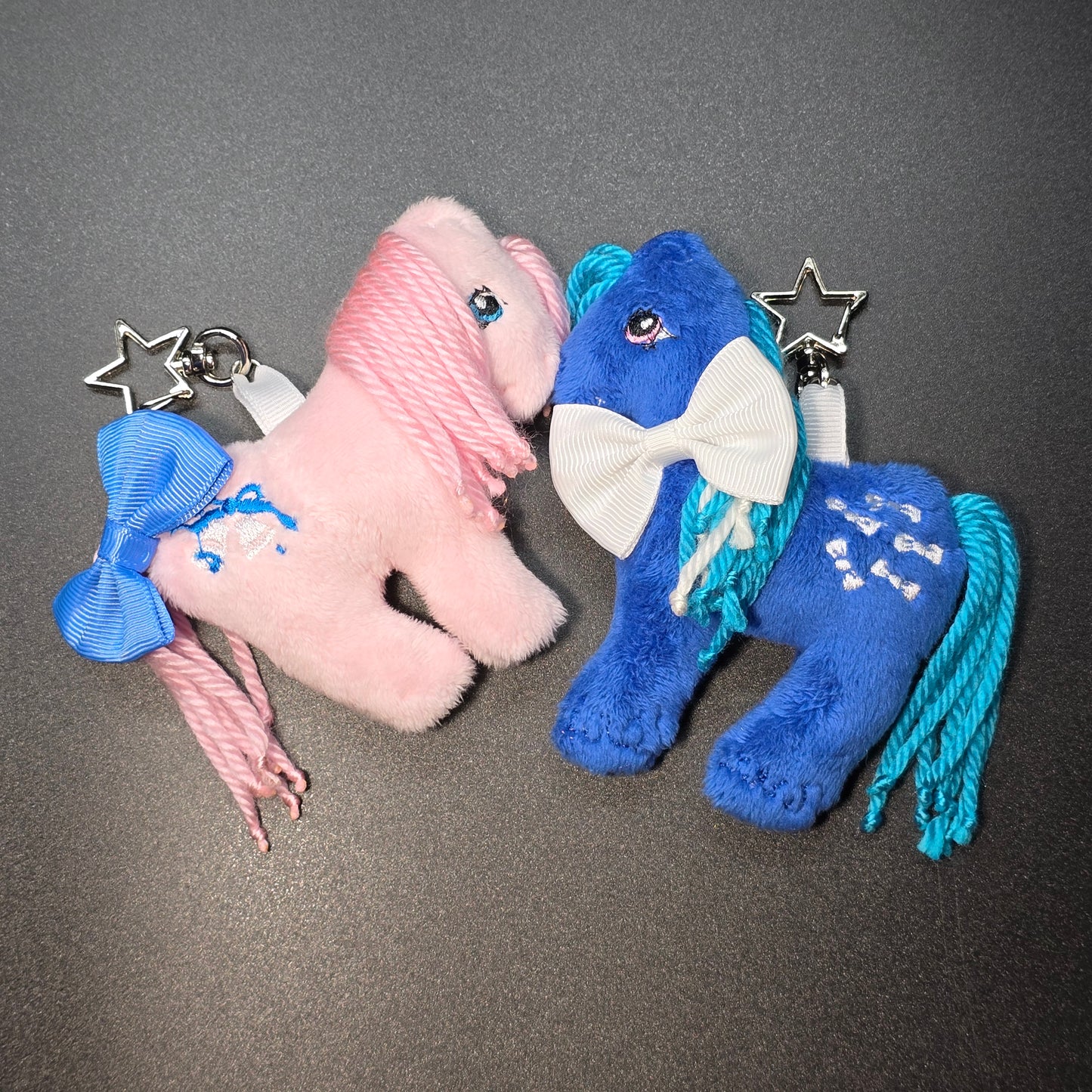 Made to Order - Plush Pony Keychain - Satin and Tux Set