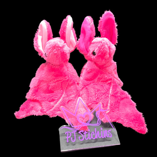Bat Plush - Embossed Hearts
