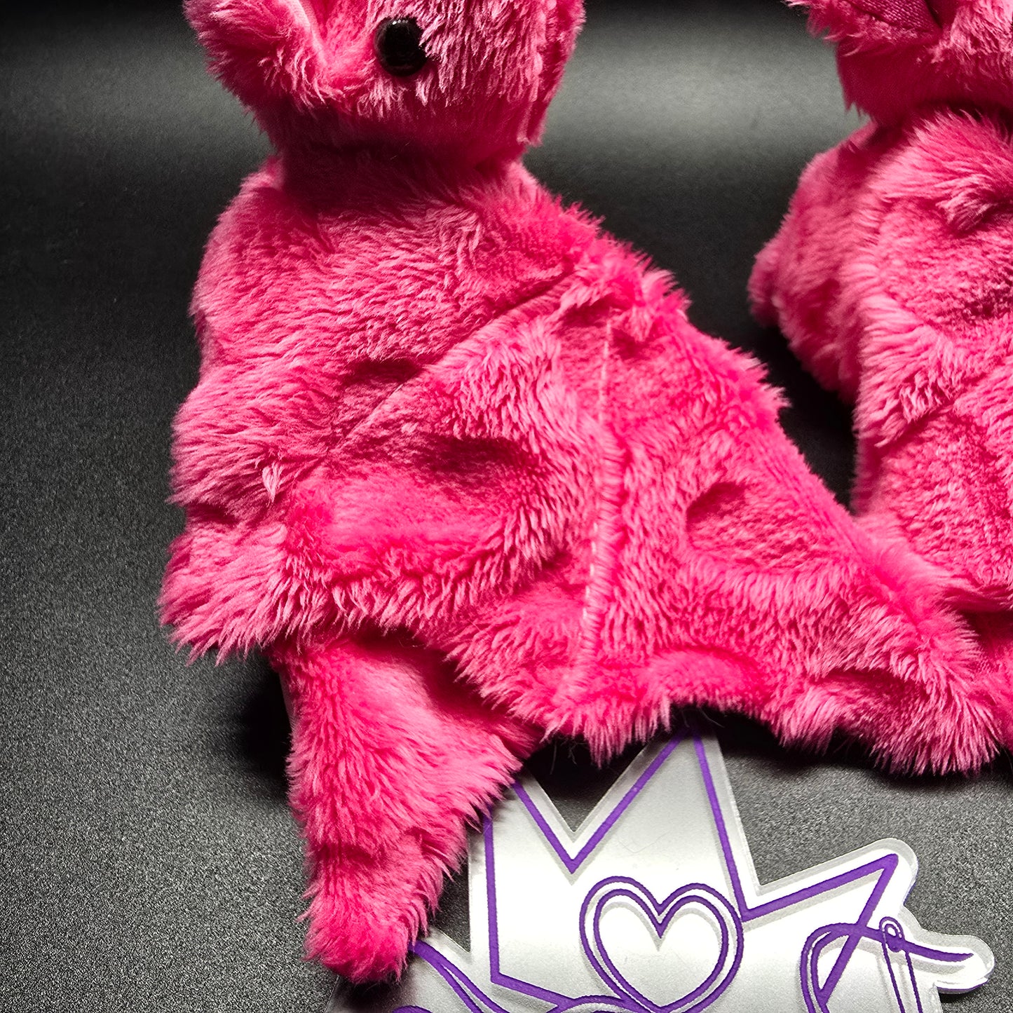 Bat Plush - Embossed Hearts
