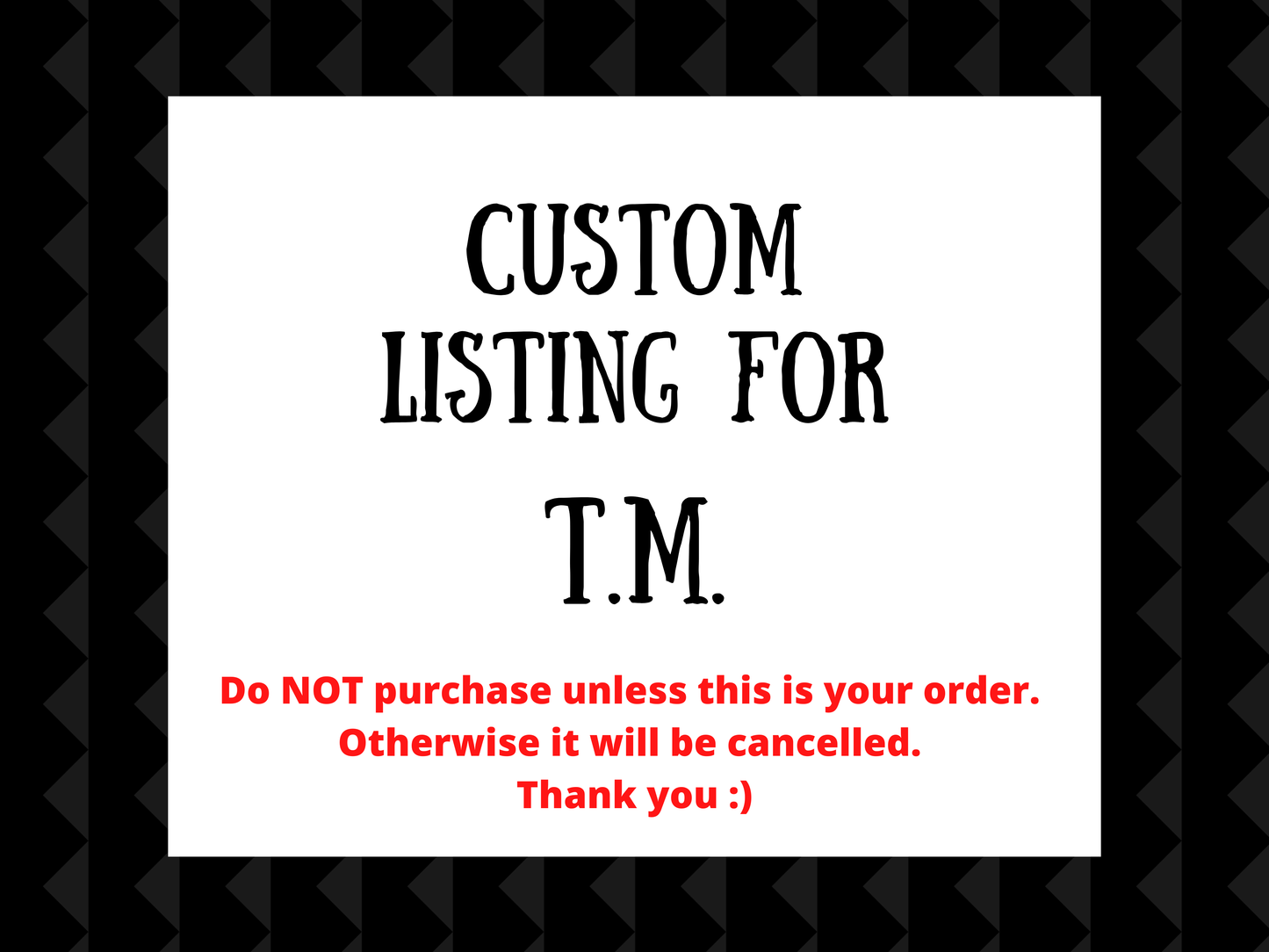 Custom Listing