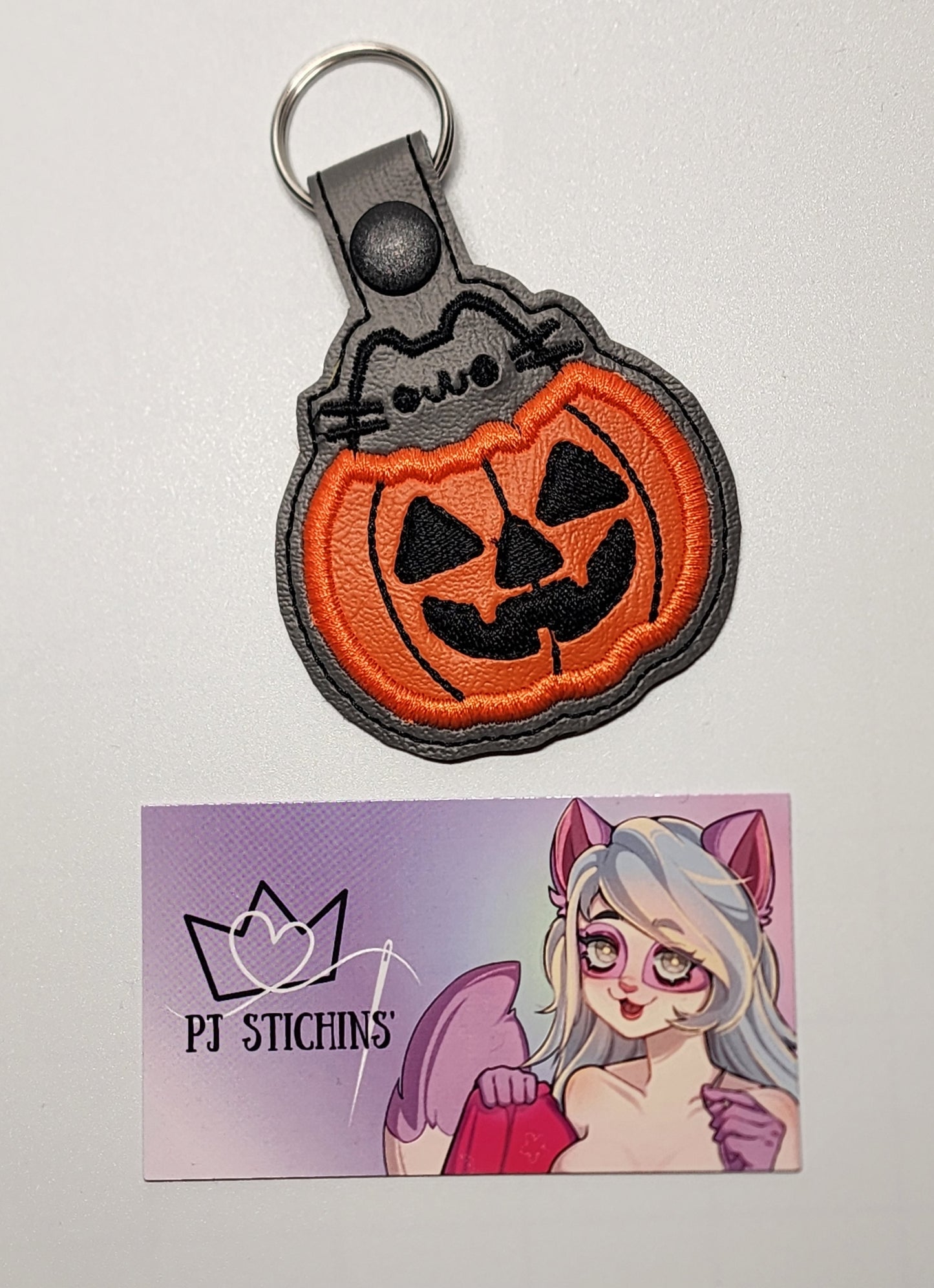 Keychain - Pumpkin Cat