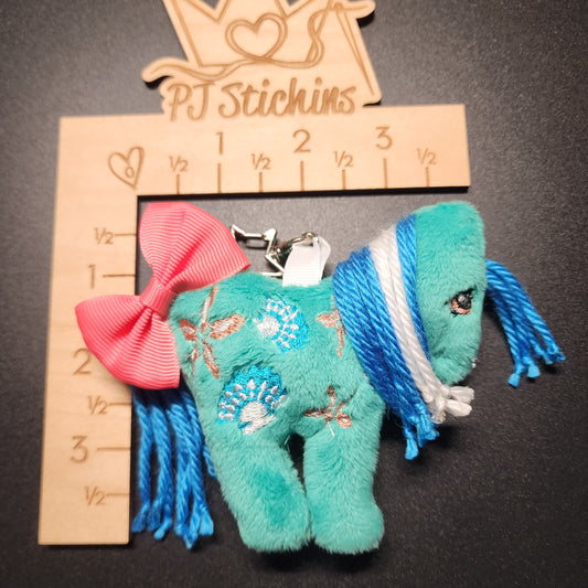 Made to Order - Plush Pony Keychain - Seaflower