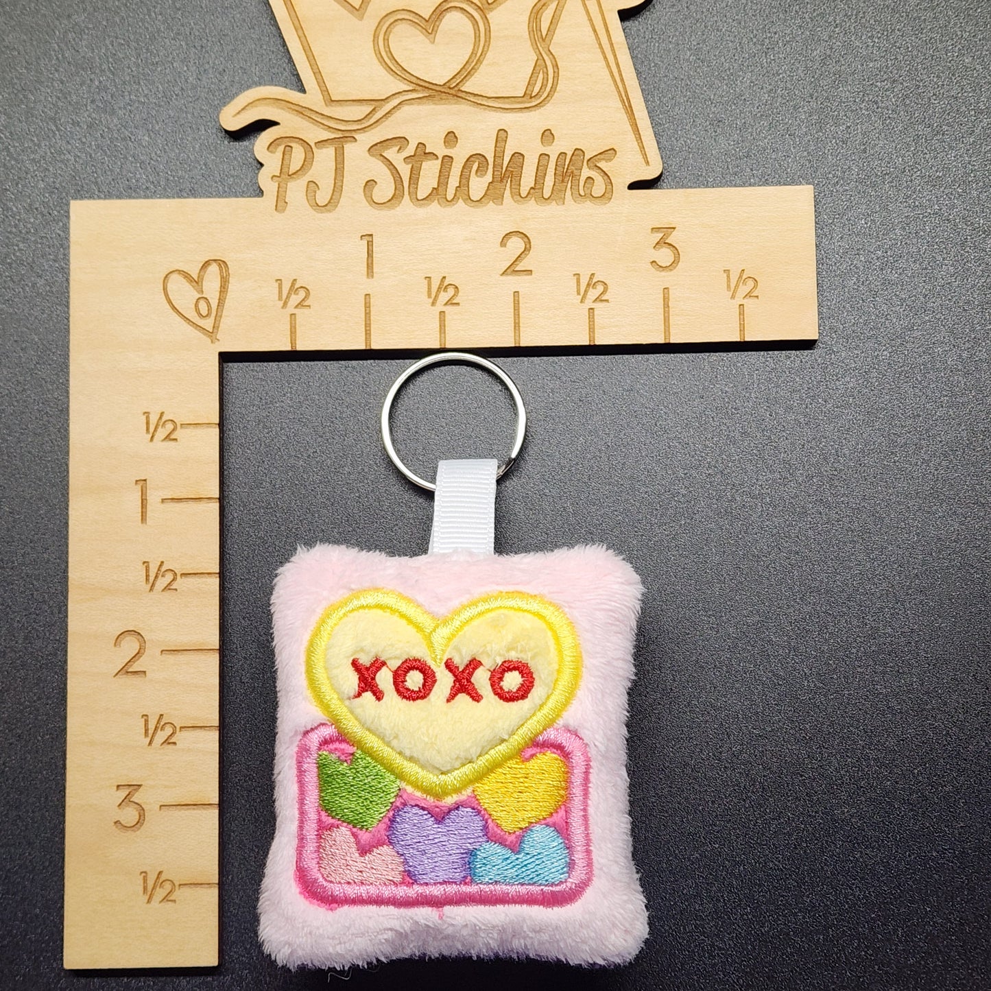 Keychain - Plush Candy Hearts