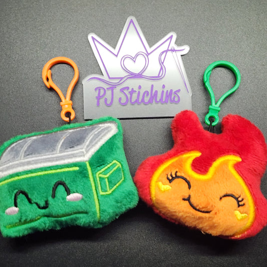 Keychain Plush - Dumpster Fire