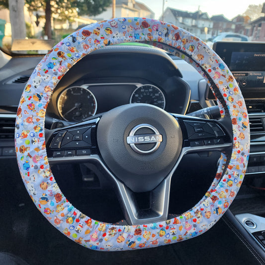 Steering Wheel Cover -Animals Crossing Blue