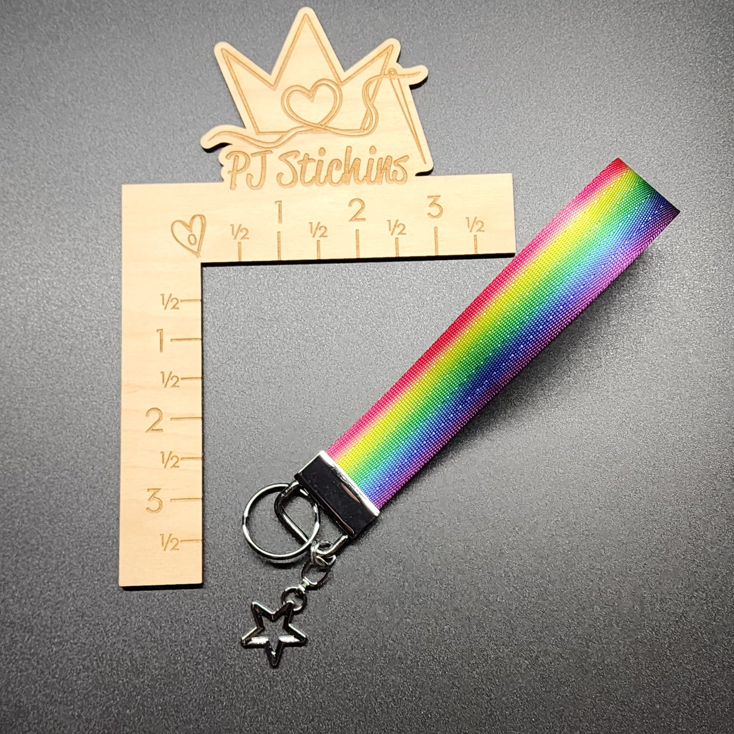 Charm Keychain - Rainbow Star