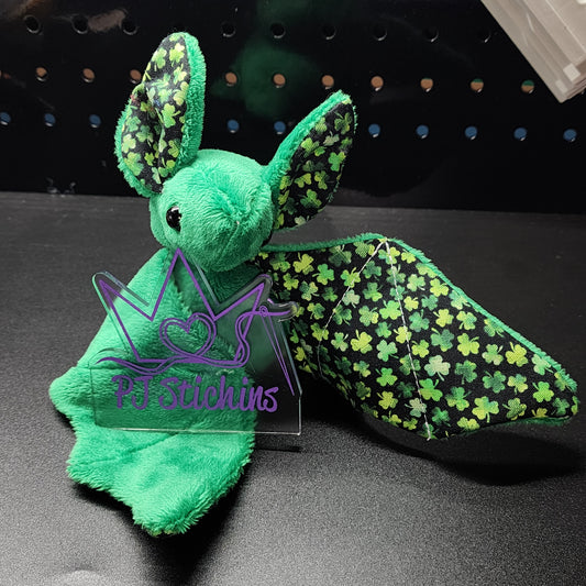 Bat Plush - Shamrocks