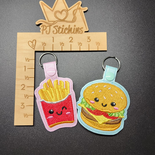 Keychain - Burger and Fries