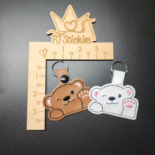 Keychain - Waving Bears