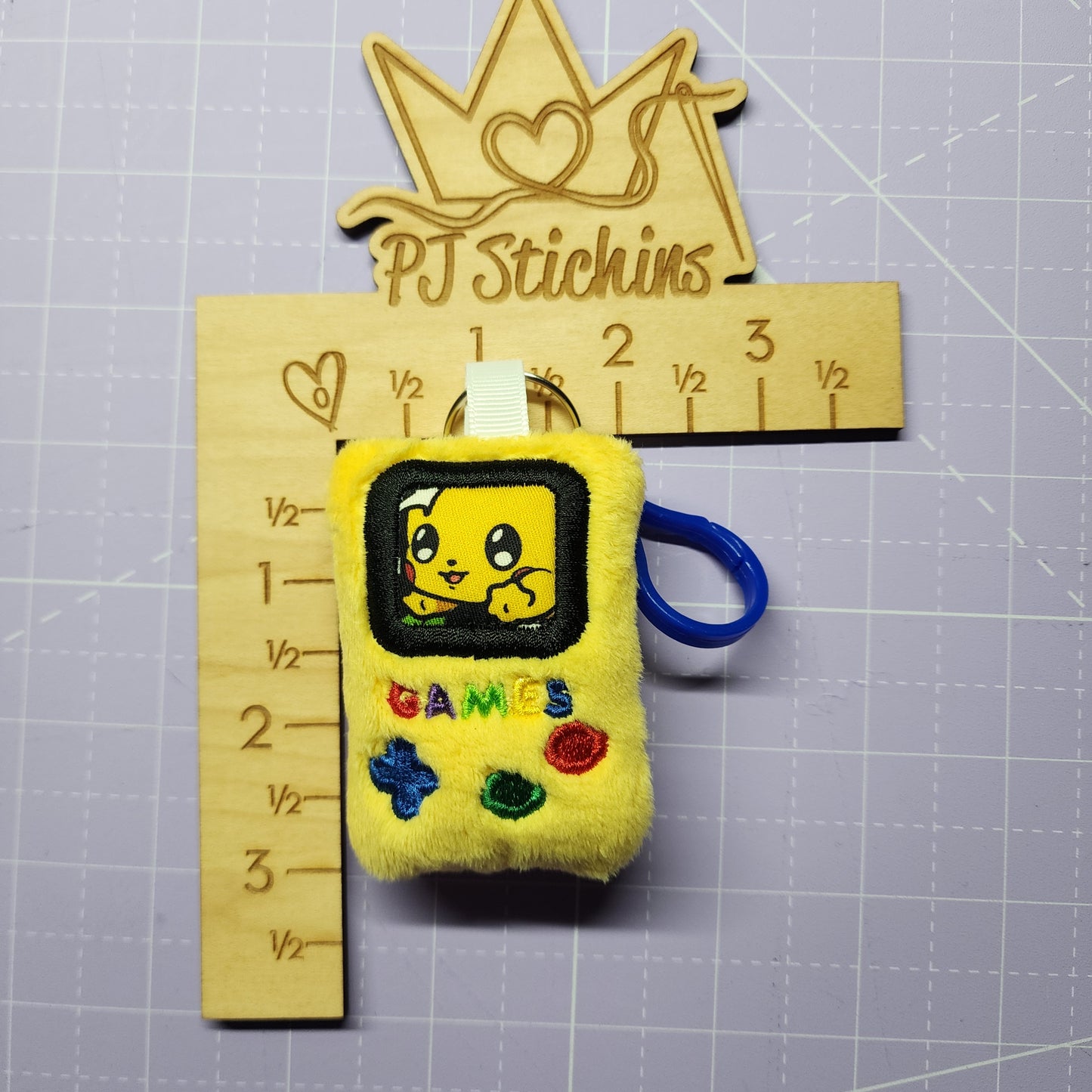 Plush Keychain - Yellow Gameboy