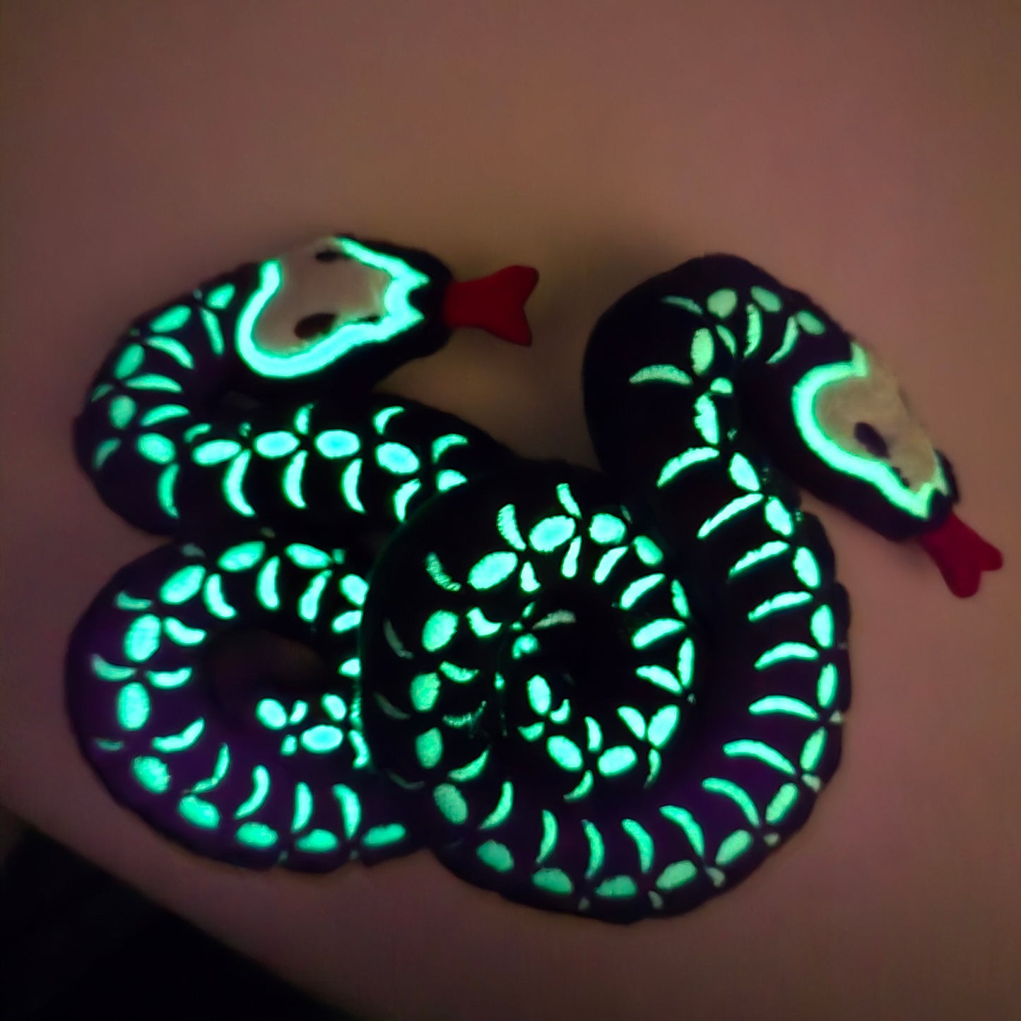 Plush Snake - Glow Skelly