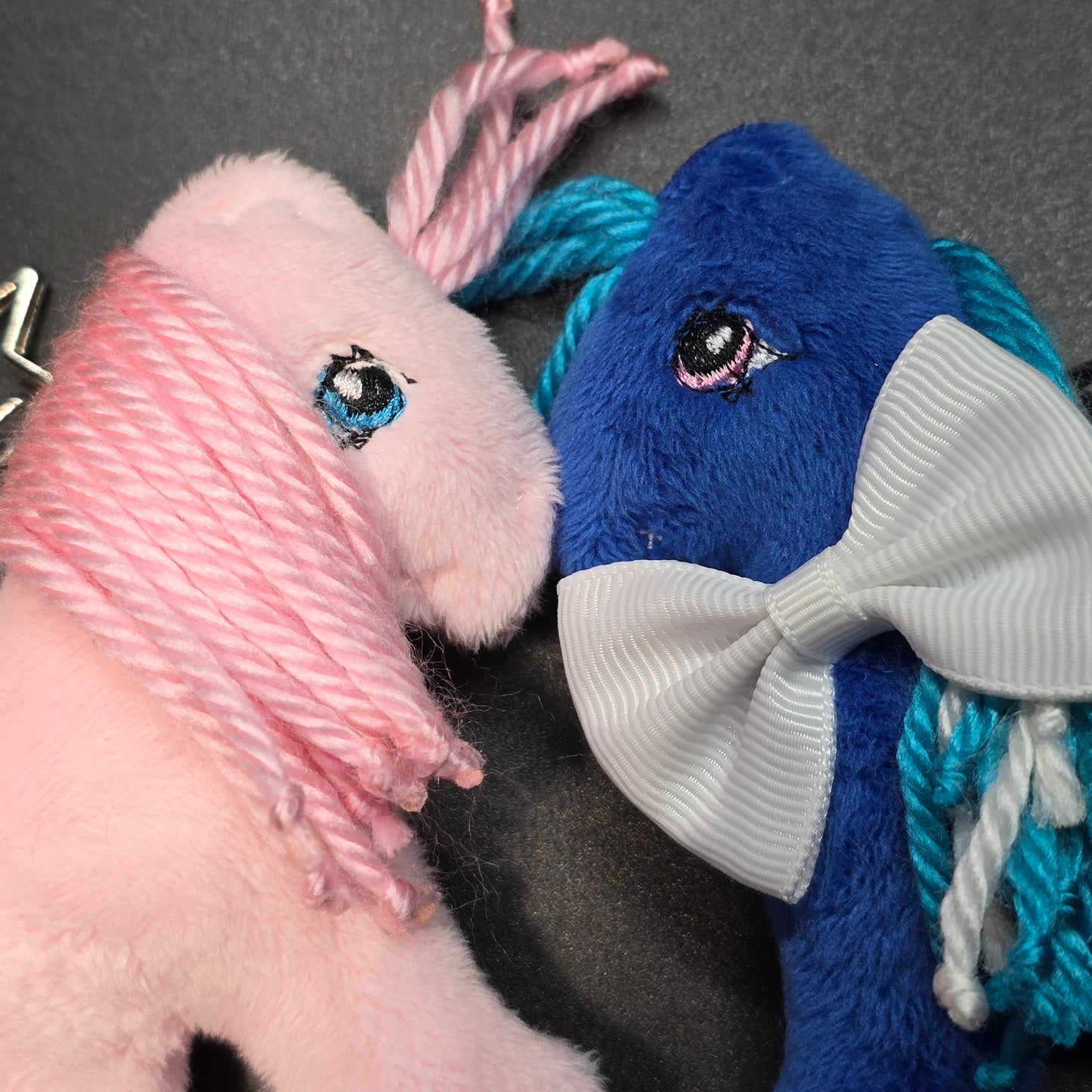 Made to Order - Plush Pony Keychain - Satin and Tux Set