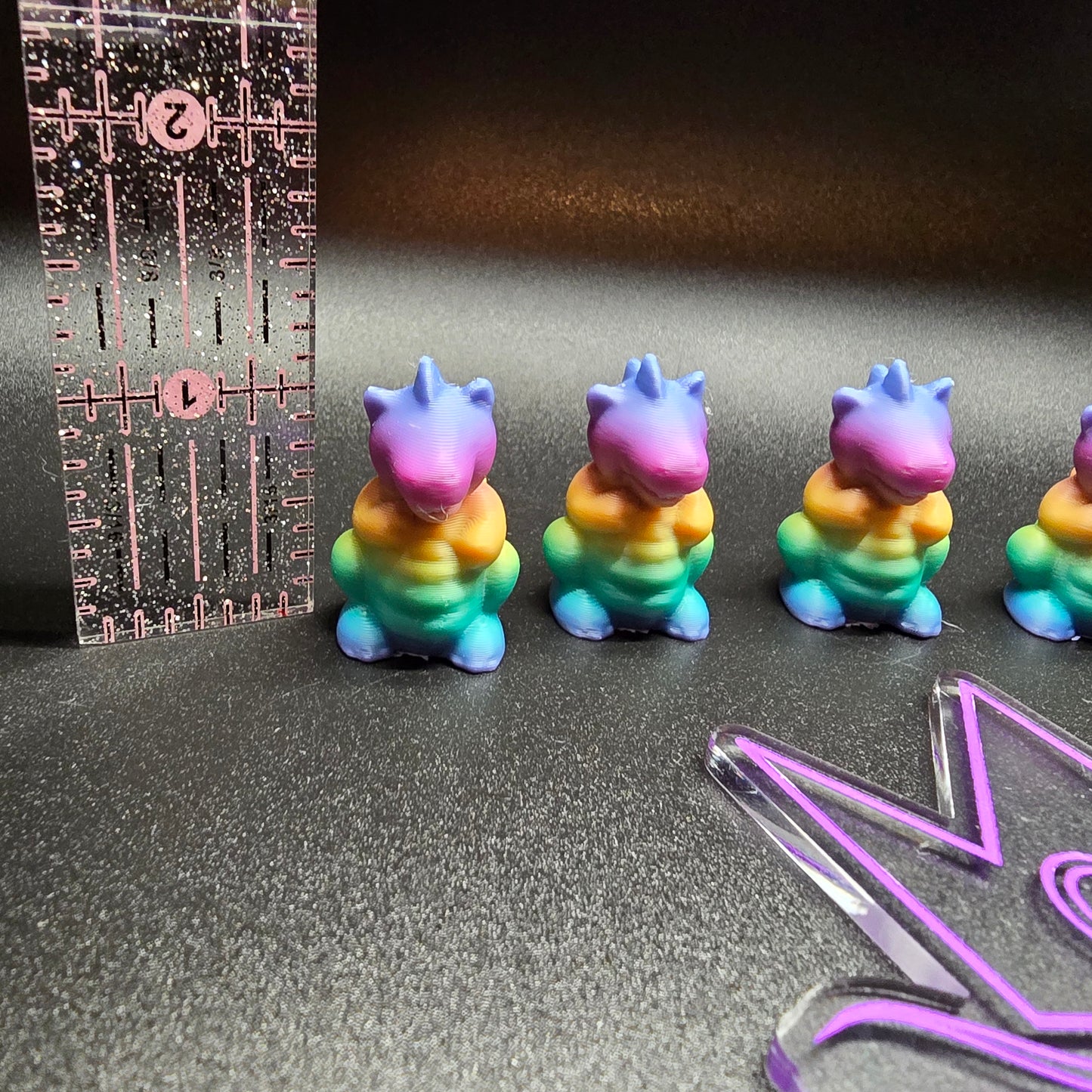 3D Printed Miniature Rainbow Spike