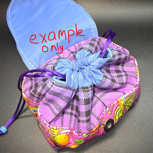 Stripes - Small Cinch Pouch w/ Magnet Closure