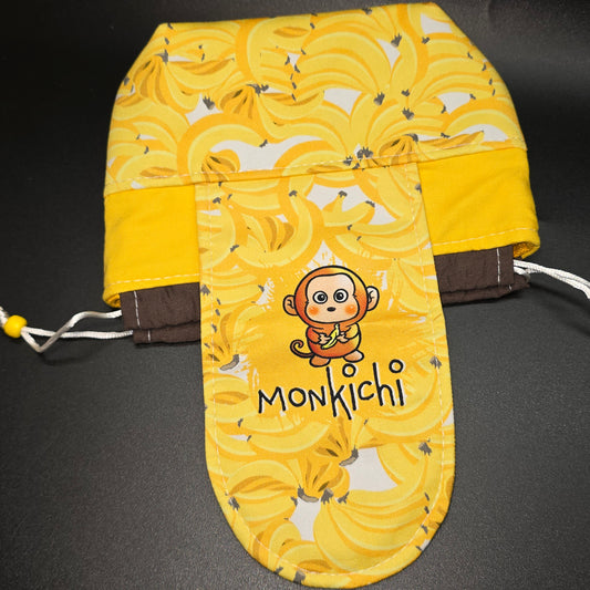 Yellow Monkey - Small Cinch Pouch w/ Magnet Closure