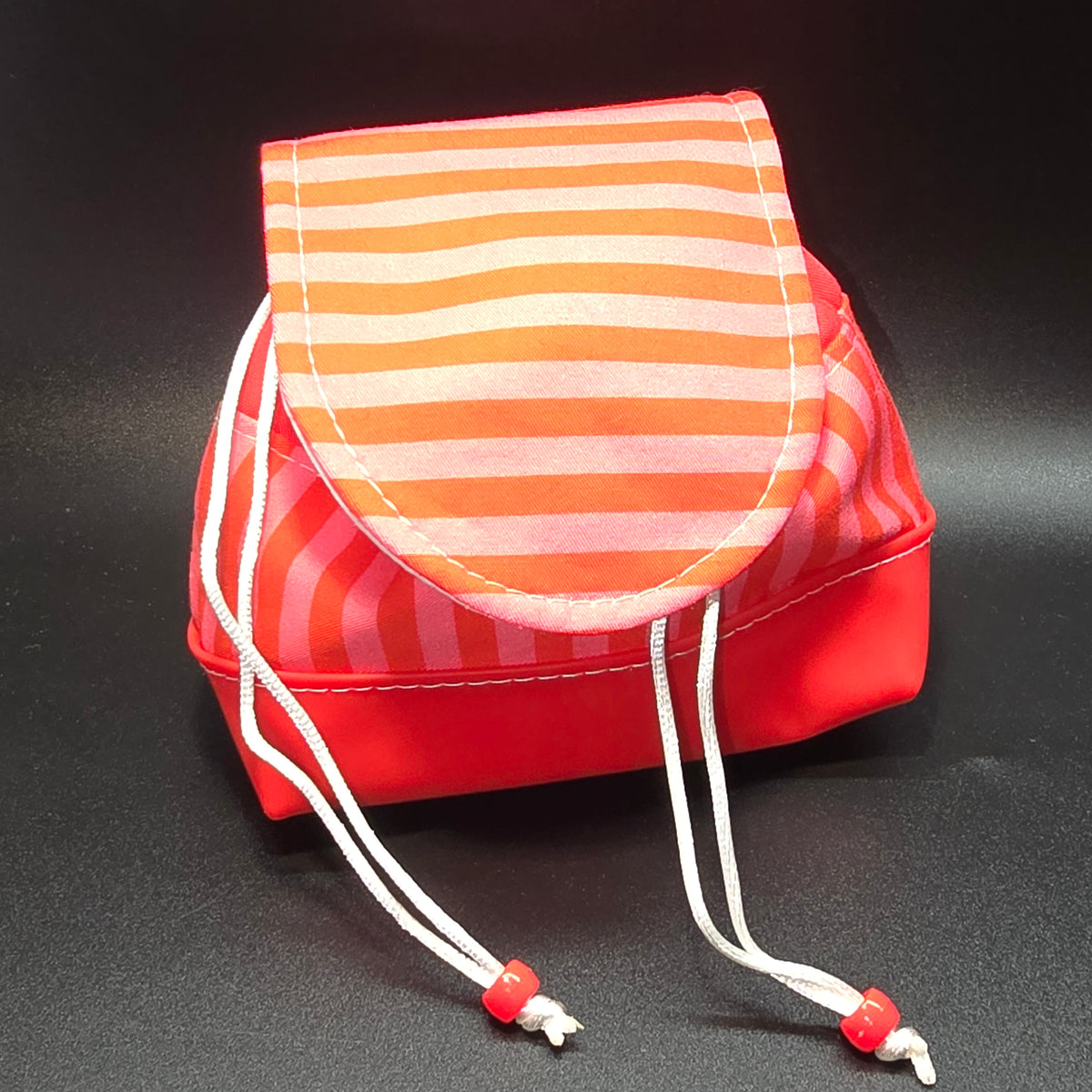 Stripes - Small Cinch Pouch w/ Magnet Closure