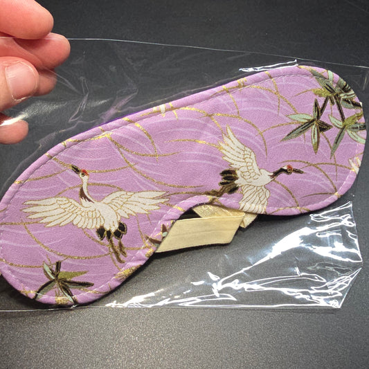Eye Mask - Purple Cranes