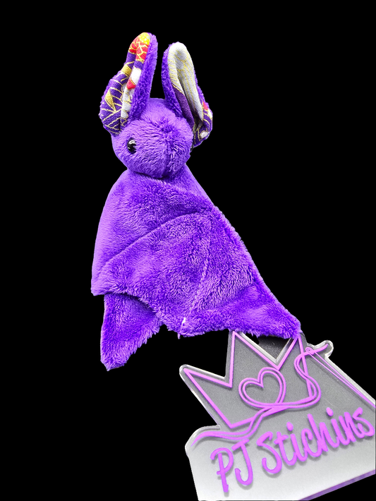 Bat Plush - Purple Flowers